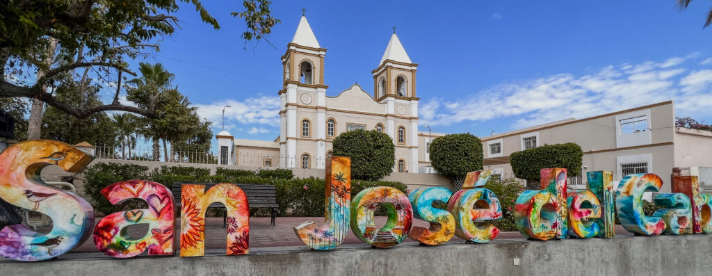 a colorful letters on a wall