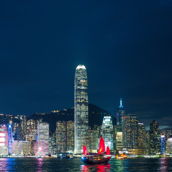 Victoria harbour Hong Kong Looking at Hong Kong Island